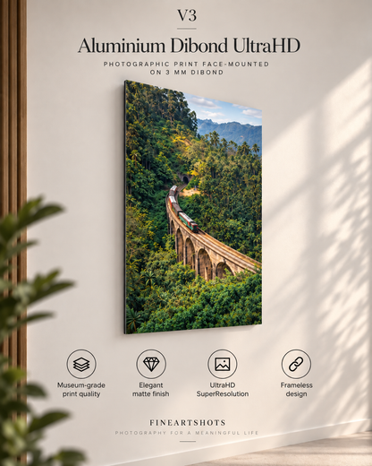 “A Ticket to the Past” on Aluminium Dibond UltraHD, showing the print support and finish.